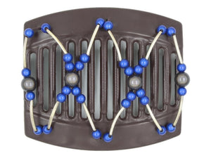 African Butterfly Thick Hair Comb - Beada Tube Brown 71