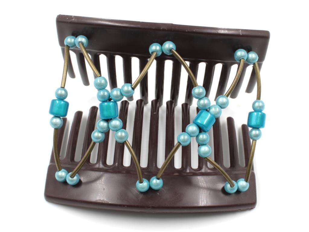 African Butterfly Thick Hair Comb - Beada Tube Brown 73