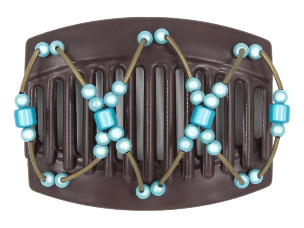 African Butterfly Thick Hair Comb - Beada Tube Brown 73