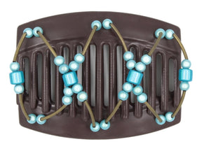 African Butterfly Thick Hair Comb - Beada Tube Brown 73