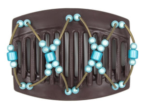 African Butterfly Thick Hair Comb - Beada Tube Brown 73