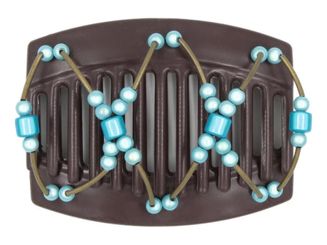 African Butterfly Thick Hair Comb - Beada Tube Brown 73