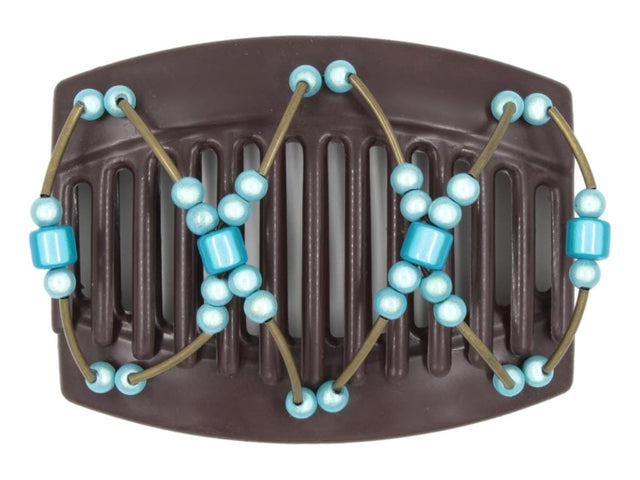 African Butterfly Thick Hair Comb - Beada Tube Brown 73