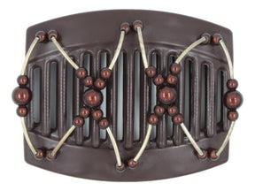 African Butterfly Thick Hair Comb - Beada Tube Brown 74