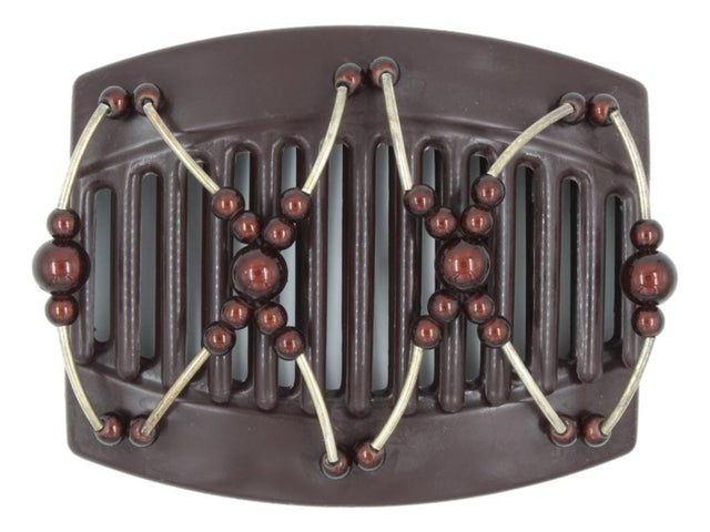 African Butterfly Thick Hair Comb - Beada Tube Brown 74