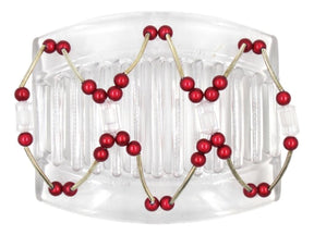 African Butterfly Thick Hair Comb - Beada Tube Clear 61