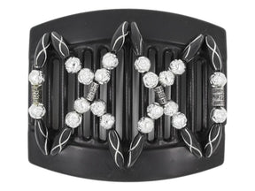 African Butterfly Thick Hair Comb - Dalena Black 133