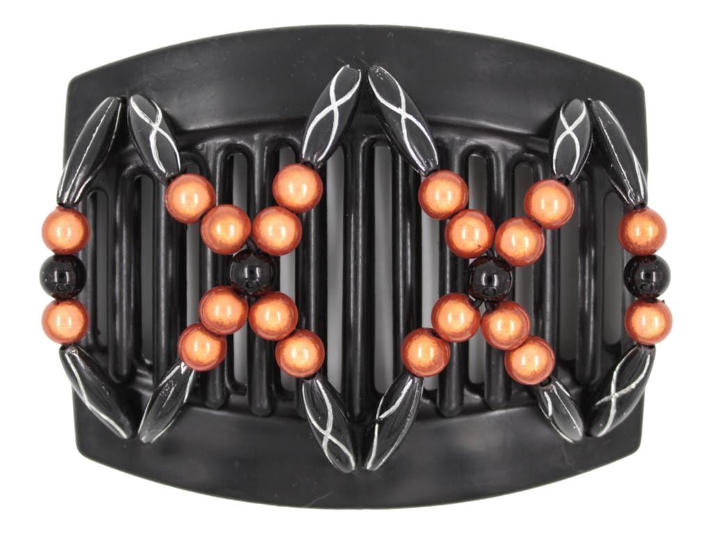 African Butterfly Thick Hair Comb - Dalena Black 137