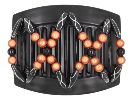 African Butterfly Thick Hair Comb - Dalena Black 137