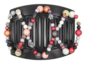 African Butterfly Thick Hair Comb - Dalena Black 140