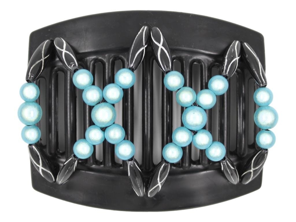 African Butterfly Thick Hair Comb - Dalena Black 141