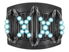 African Butterfly Thick Hair Comb - Dalena Black 141