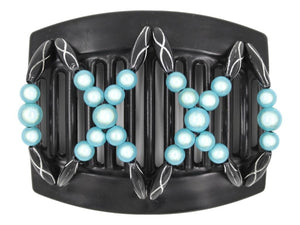 African Butterfly Thick Hair Comb - Dalena Black 141