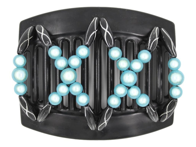 African Butterfly Thick Hair Comb - Dalena Black 141