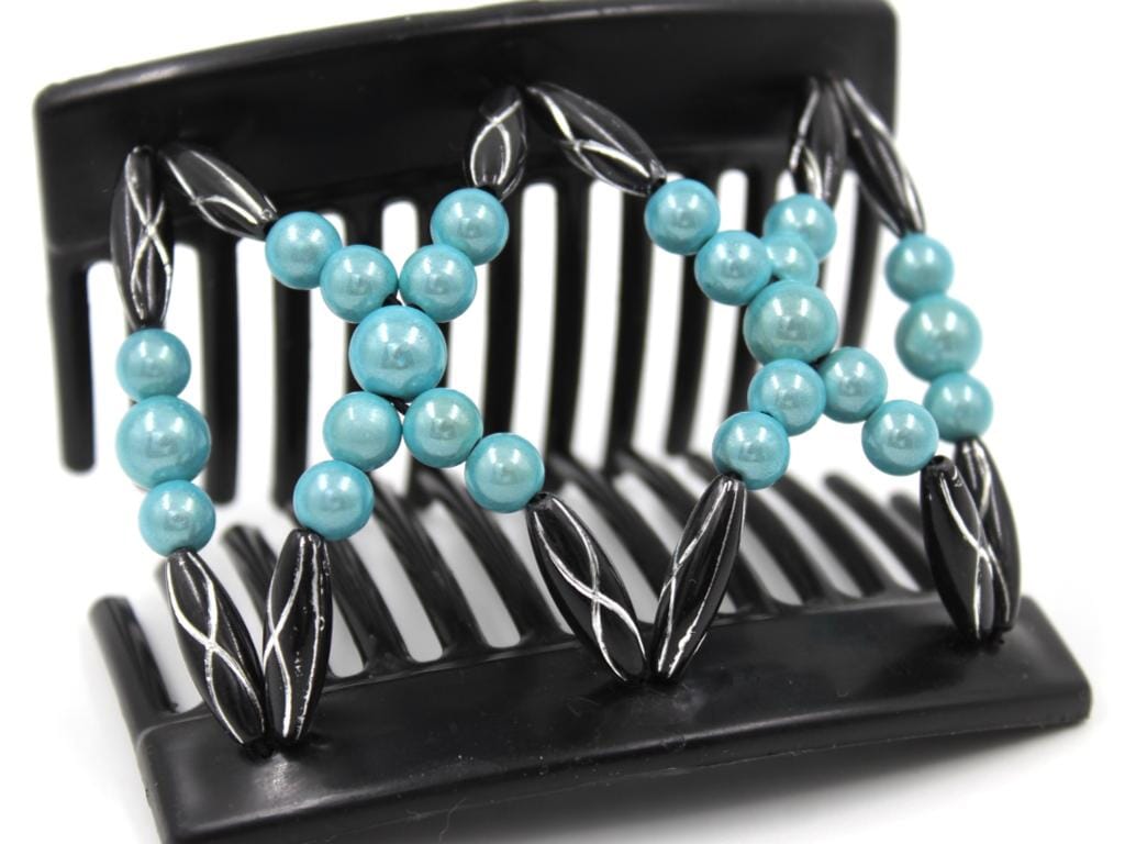 African Butterfly Thick Hair Comb - Dalena Black 141