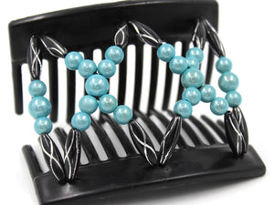 African Butterfly Thick Hair Comb - Dalena Black 141