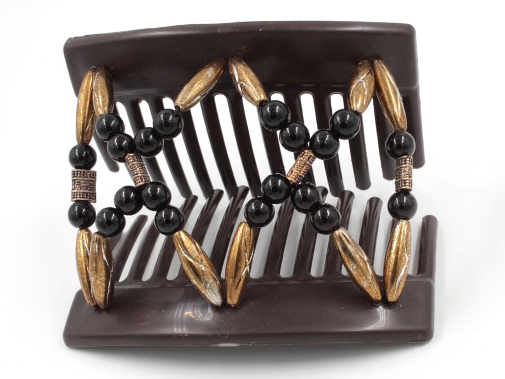 African Butterfly Thick Hair Comb - Dalena Brown 153