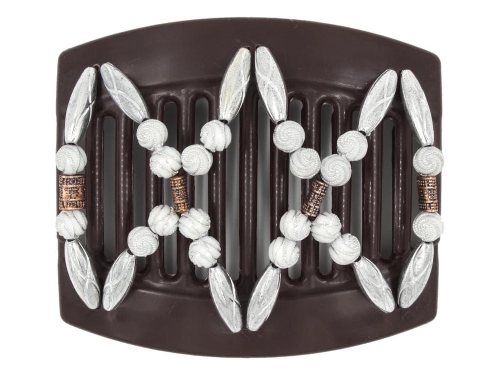 African Butterfly Thick Hair Comb - Dalena Brown 157