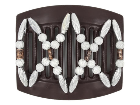 African Butterfly Thick Hair Comb - Dalena Brown 157