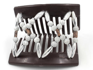 African Butterfly Thick Hair Comb - Dalena Brown 157