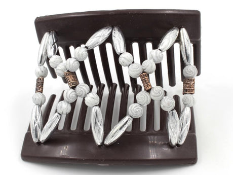 African Butterfly Thick Hair Comb - Dalena Brown 157