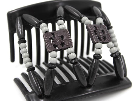 African Butterfly Thick Hair Comb - Dupla Black 151