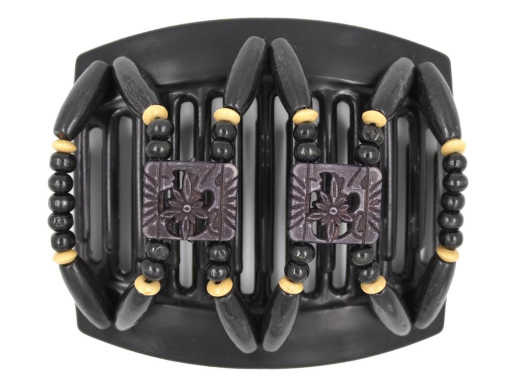 African Butterfly Thick Hair Comb - Dupla Black 154