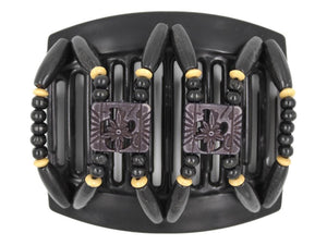 African Butterfly Thick Hair Comb - Dupla Black 154