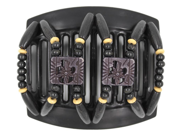 African Butterfly Thick Hair Comb - Dupla Black 154