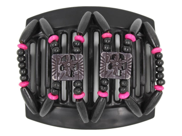 African Butterfly Thick Hair Comb - Dupla Black 155