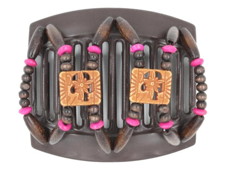 African Butterfly Thick Hair Comb - Dupla Brown 116