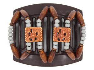 African Butterfly Thick Hair Comb - Dupla Brown 162