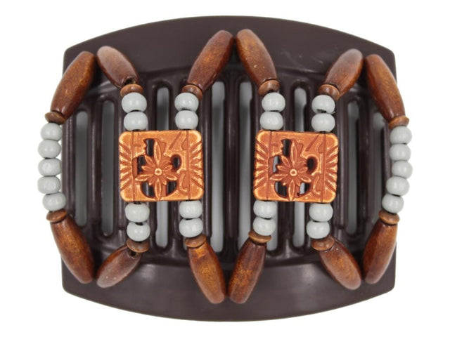 African Butterfly Thick Hair Comb - Dupla Brown 162