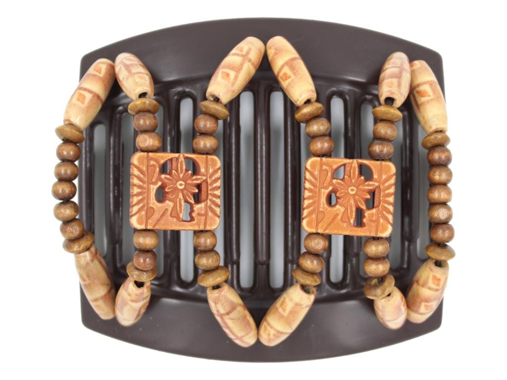 African Butterfly Thick Hair Comb - Dupla Brown 163