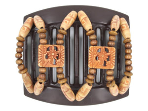 African Butterfly Thick Hair Comb - Dupla Brown 163