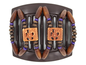 African Butterfly Thick Hair Comb - Dupla Brown 165