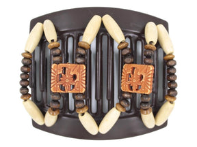 African Butterfly Thick Hair Comb - Dupla Brown 165