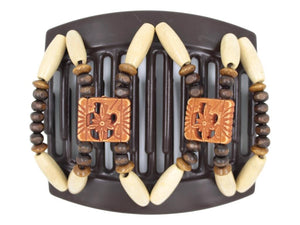 African Butterfly Thick Hair Comb - Dupla Brown 165