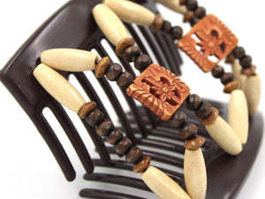 African Butterfly Thick Hair Comb - Dupla Brown 165