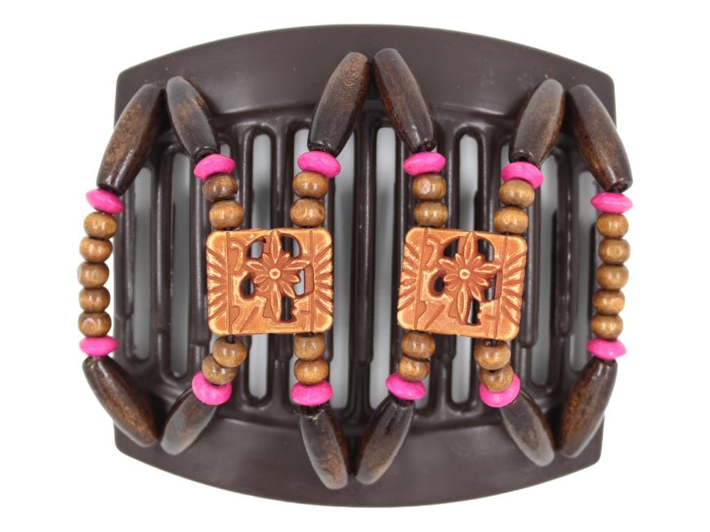 African Butterfly Thick Hair Comb - Dupla Brown 166