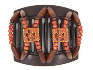 African Butterfly Thick Hair Comb - Dupla Brown 167
