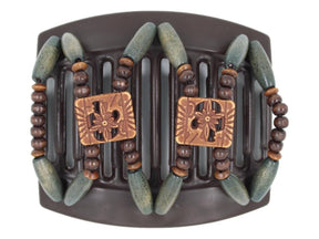 African Butterfly Thick Hair Comb - Dupla Brown 29
