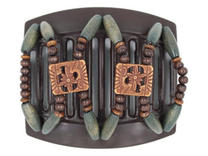 African Butterfly Thick Hair Comb - Dupla Brown 29