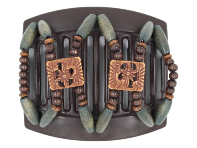 African Butterfly Thick Hair Comb - Dupla Brown 29