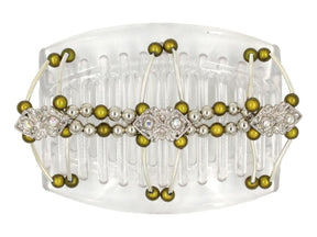 African Butterfly Thick Hair Comb - Flowers Clear 80