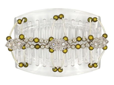 African Butterfly Thick Hair Comb - Flowers Clear 80