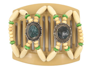 African Butterfly Thick Hair Comb - Gemstone Blonde 45