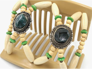 African Butterfly Thick Hair Comb - Gemstone Blonde 45