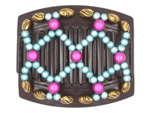 African Butterfly Thick Hair Comb - Ndalena Brown 174