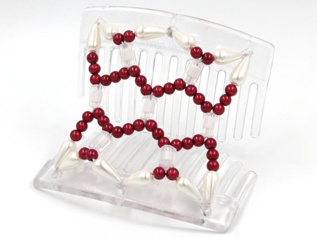 African Butterfly Thick Hair Comb - Ndalena Clear 120